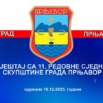 Izvještaj sa 11. redovne sjednice Skupštine grada Prnjavor, održane 16.12.2025. godine Prilgo TV K3