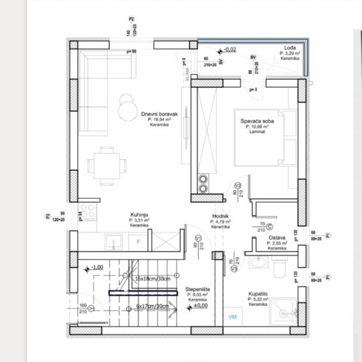 Useljiv stan od 52 m² na prodaju u naselju Doline u Prnjavoru