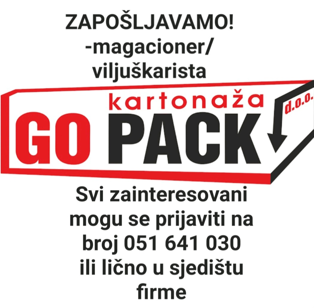 Go Pack zapošljava magacionera/viljuškaristu