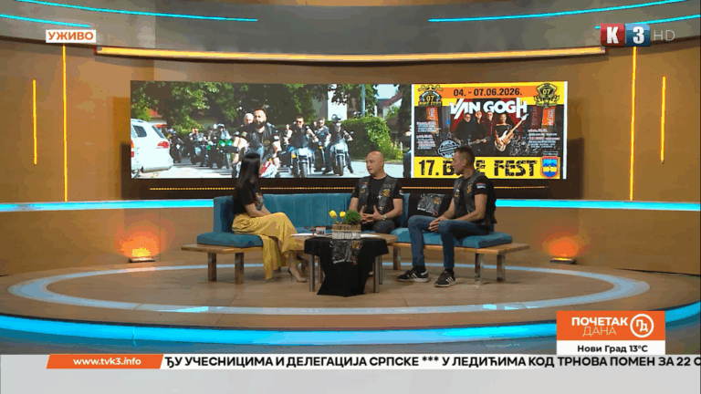Bike Fest: Prvi vikend juna Prnjavor postaje epicentar moto dešavanja Balkana – Početak dana TV K3 (VIDEO)