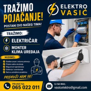 Elektro Vasić širi tim: Otvoren konkurs za električare i montere klima uređaja