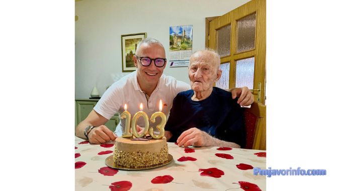 Vladimir iz Prnjavora proslavio 103. rođendan, posjetio ga Tomaš