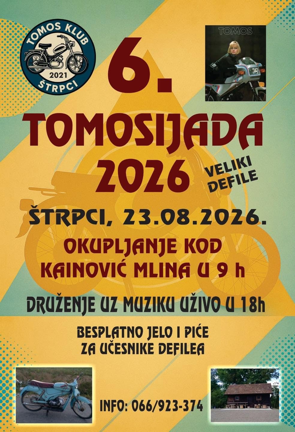 Šesta Tomosijada u Štrpcima 23. avgusta: Veliki defile i druženje ljubitelja Tomosa