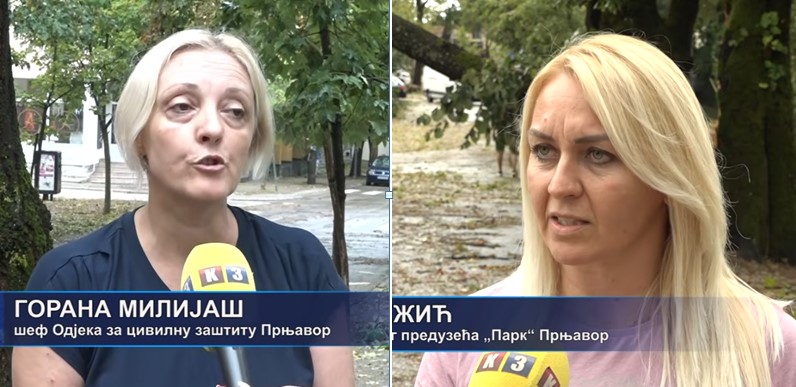 Prnjavor: Jak vjetar, kiša i led protutnjali gradom TV K3 (VIDEO)