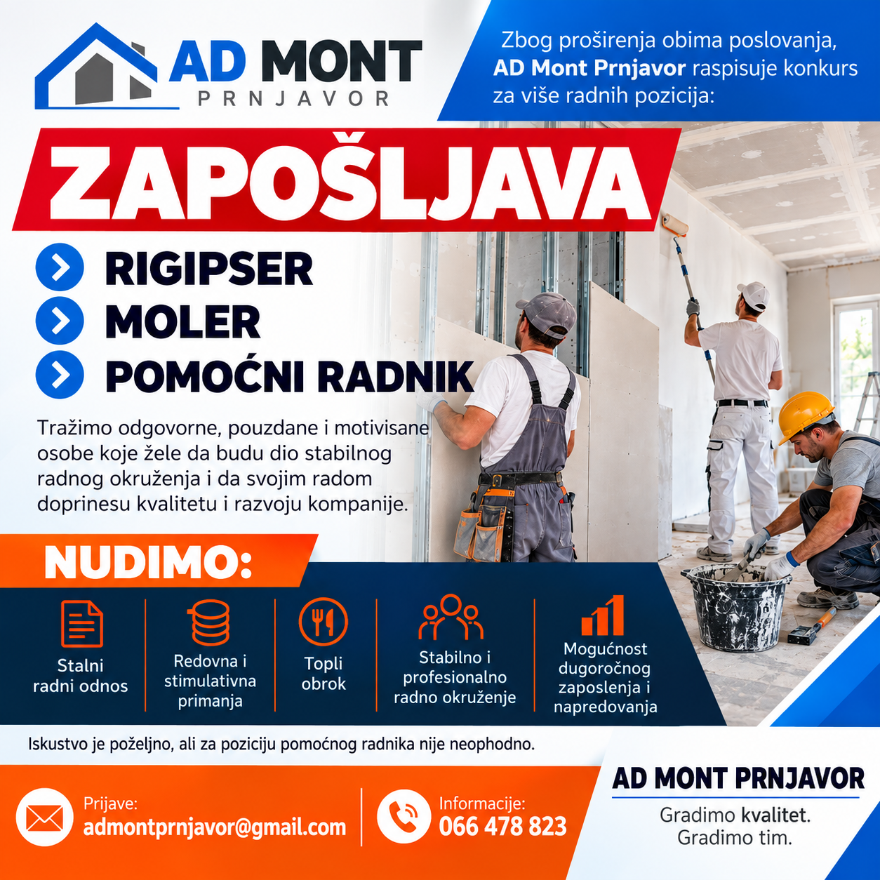 AD Mont Prnjavor zapošljava: Otvorene tri radne pozicije