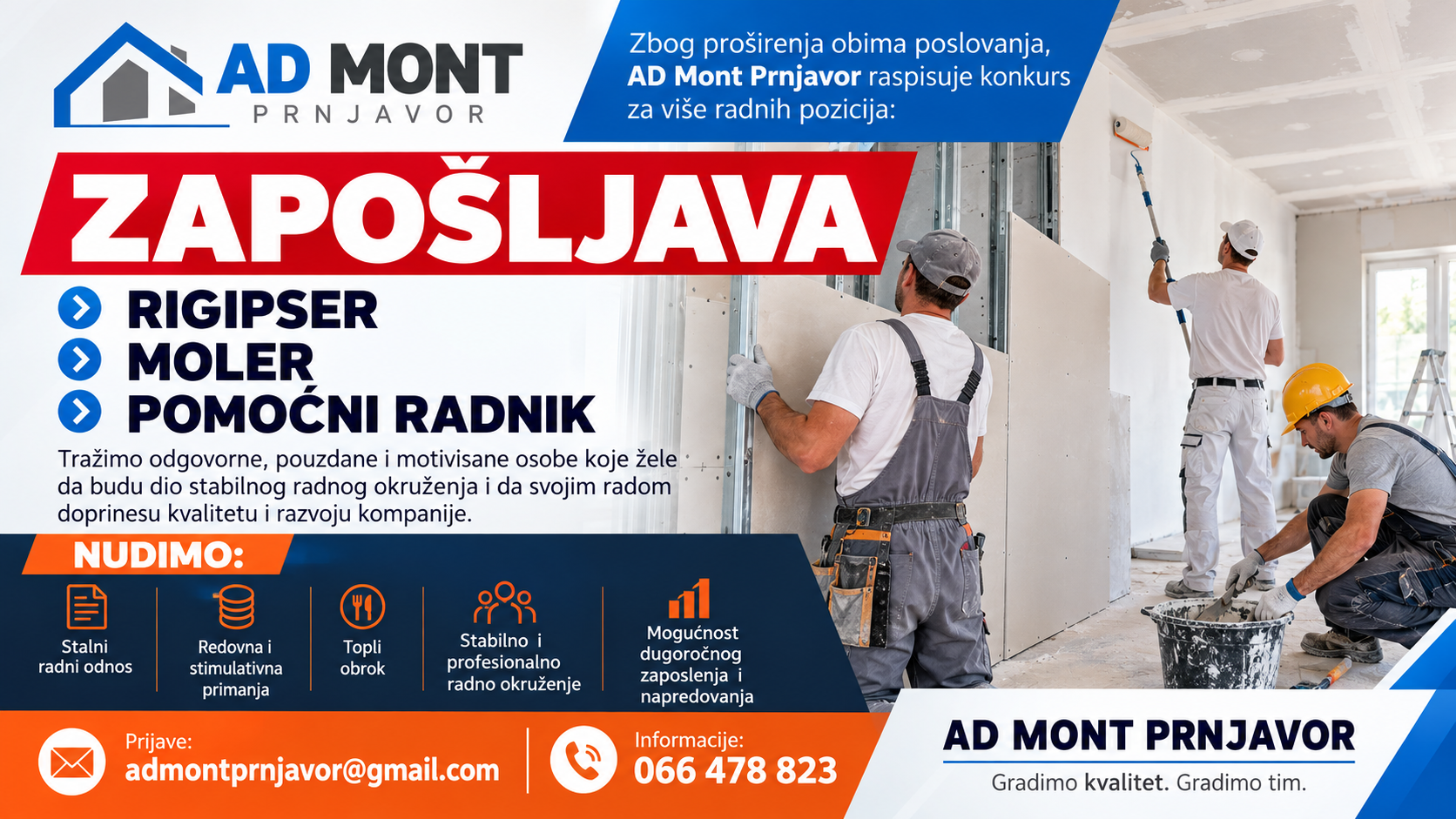 AD Mont Prnjavor zapošljava: Otvorene tri radne pozicije