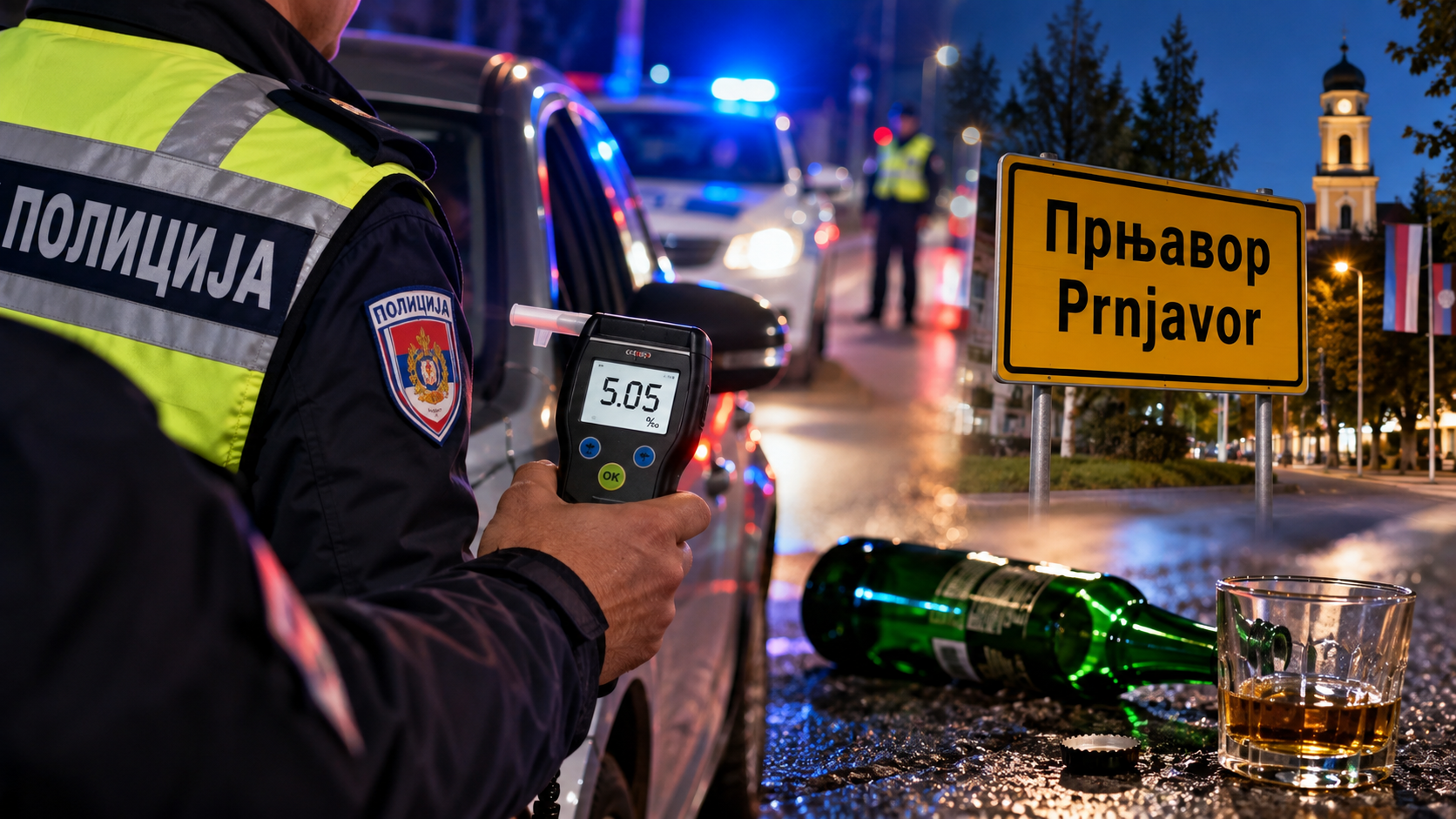 Prnjavor bilježi ekstremne slučajeve alkoholisanosti: vozač imao 5,05 promila, pješak 4,36