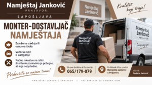 Namještaj Janković Prnjavor zapošljava monter-dostavljača namještaja