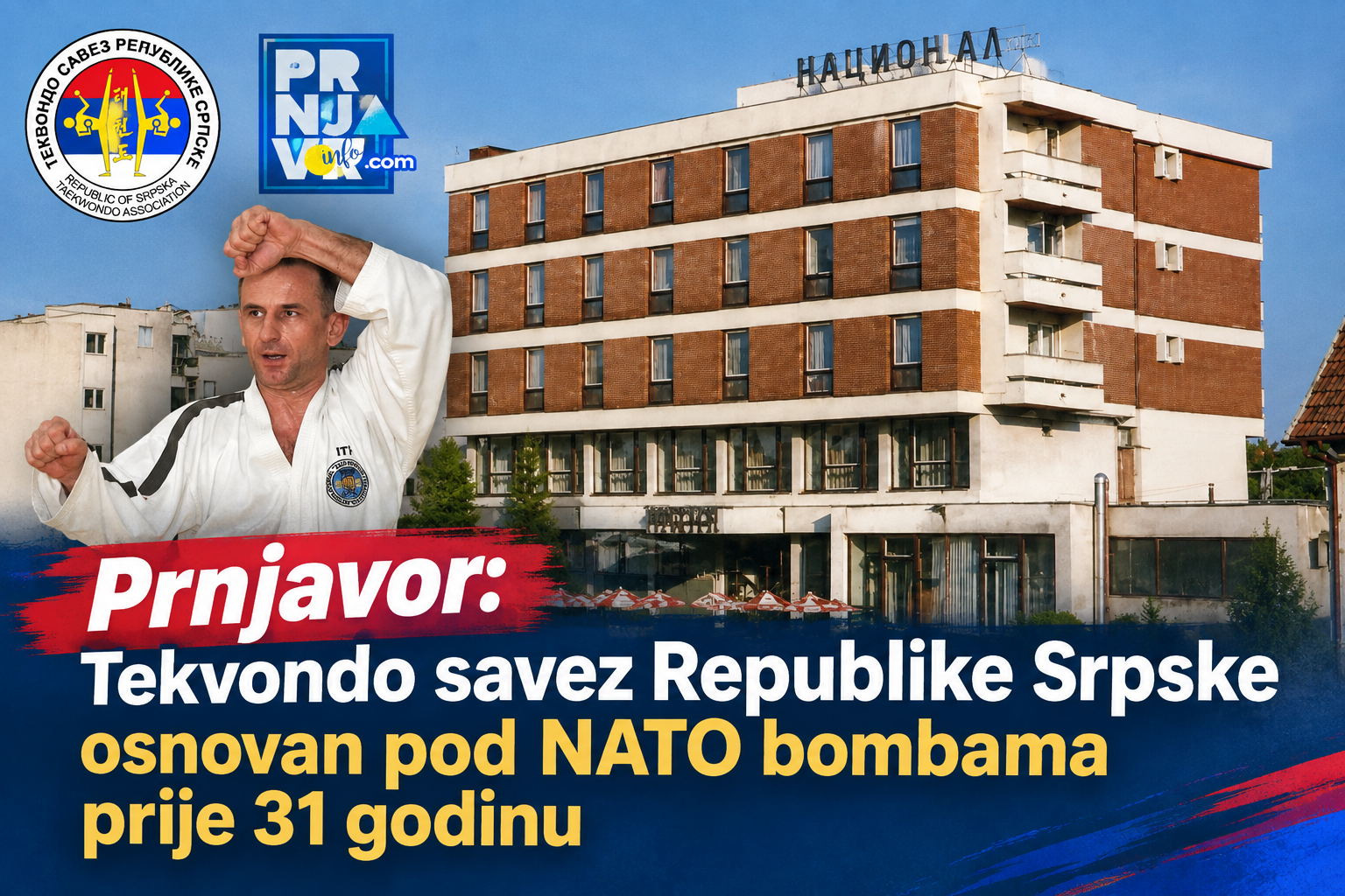 Prnjavor: Tekvondo savez Republike Srpske osnovan pod NATO bombama prije 31 godinu