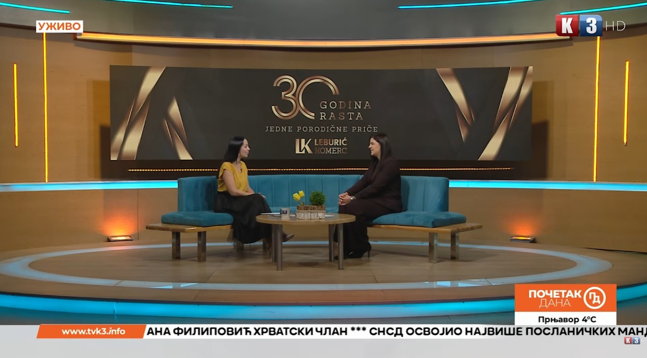 Leburić komerc: 30 godina rasta, povjerenja i uspjeha – Početak dana TV K3