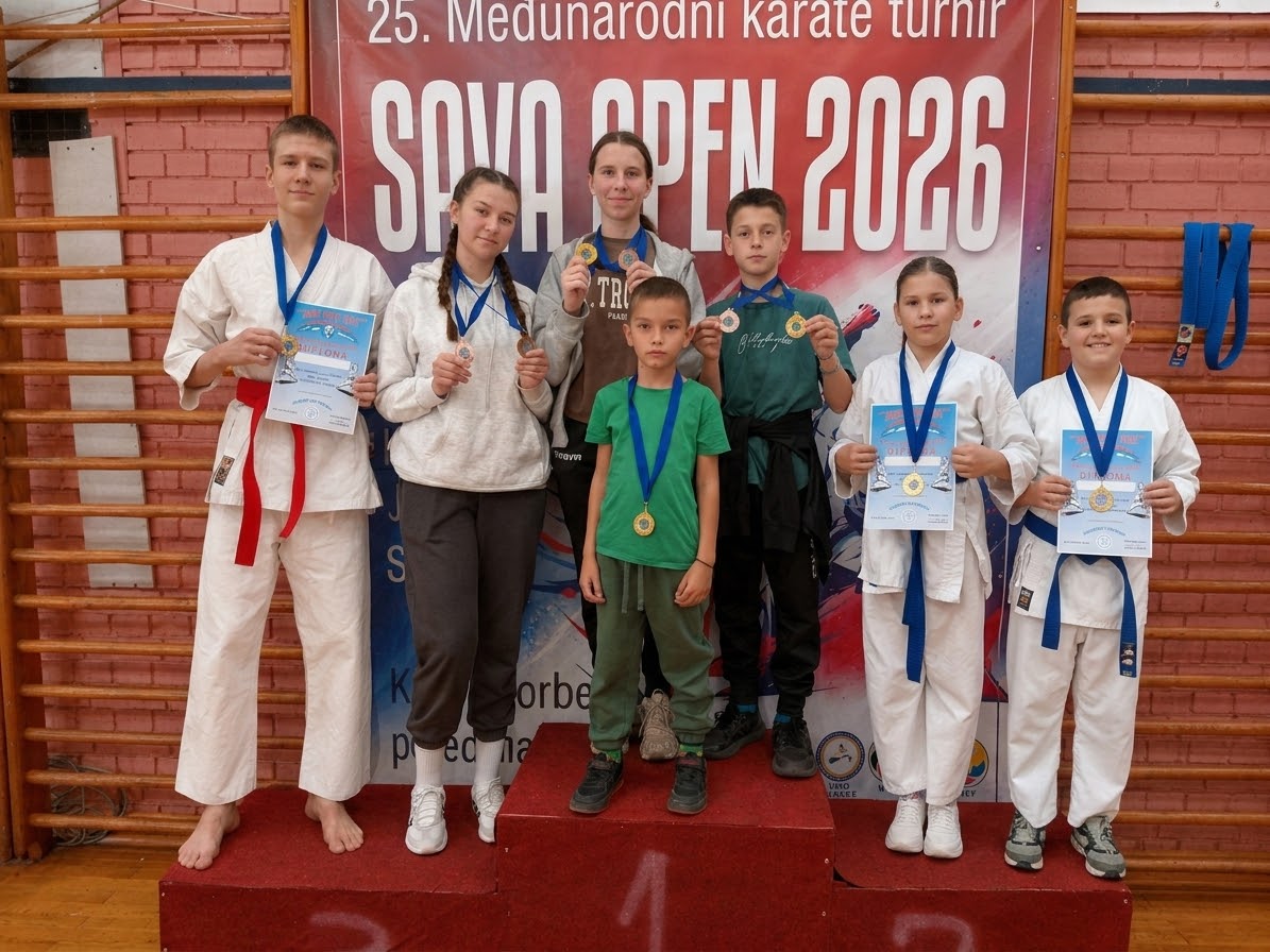 Veliki uspjeh u Brodu: Mladi karatisti prnjavorskog „Ipona” osvojili 10 medalja na „Sava openu”